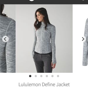 Lululemon Women's Define Jacket in Grey & White size 6